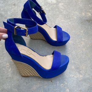 Navy blue wedges